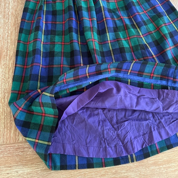 Vintage J.G. Hook Women’s Tartan Plaid Wool Midi Skirt - Picture 13 of 14